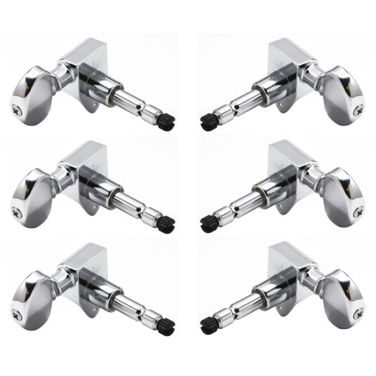 Grover 602c Tip Lock Locking Rotomatics W/round Button, 3+3 - Chrome