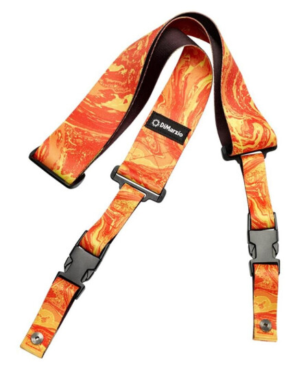 Dimarzio Dd2245 2 Cliplock Strap Nylon Steve Vai - Oransje Universe