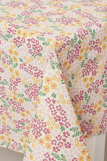 Bordduk 140x180 Alices blomstereng Rosa