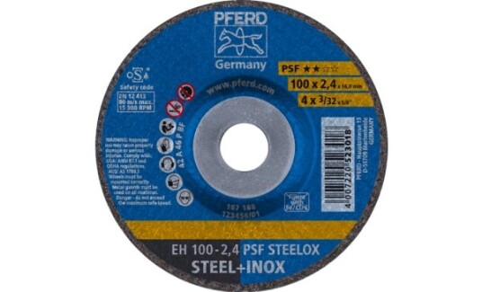 Pferd Eh 100-2,4 Psf Steelox/16,0, Stål, Rustfritt Stål, Pferd, 10 Cm, 15300 Rpm, 25 Stykker