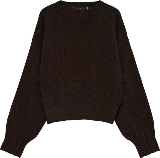 Vero Moda Genser Vmkacy Ls O Neck Pullover Brun
