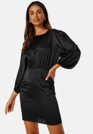 Bubbleroom Occasion Nella Satin Dress Black 36 Bubbleroom Occasion Nella Satin Dress Black 36