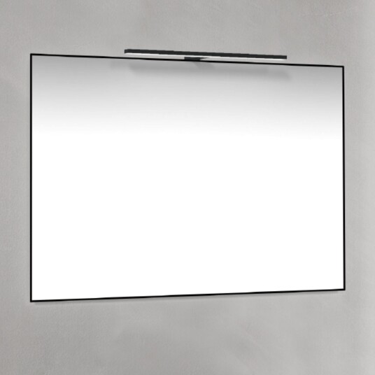 Macro Design Rammespeil T belysning LED Svart / 100cm