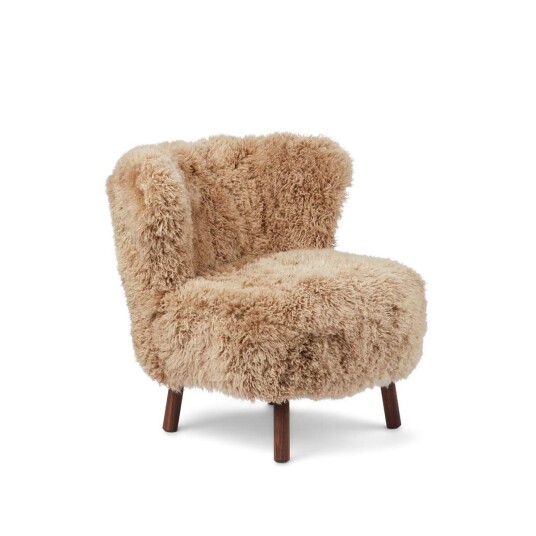 Natures Collection Emil Lounge Chair Langhåret Honning Valnøtt