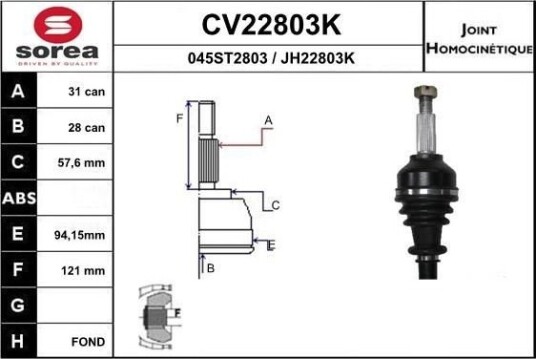 EAI CV22803K Drivledd