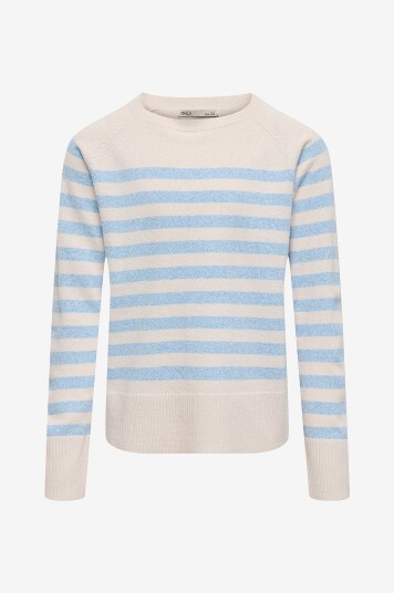 Kids Only Genser kogAma LS Stripe O neck Knt Beige