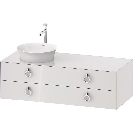Duravit White Tulip Servantskap 2 skuf. 130x55x40,8 cm Hvit Høyglans