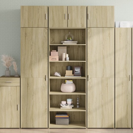 Hylle sonoma eik 70x41x185 cm konstruert tre