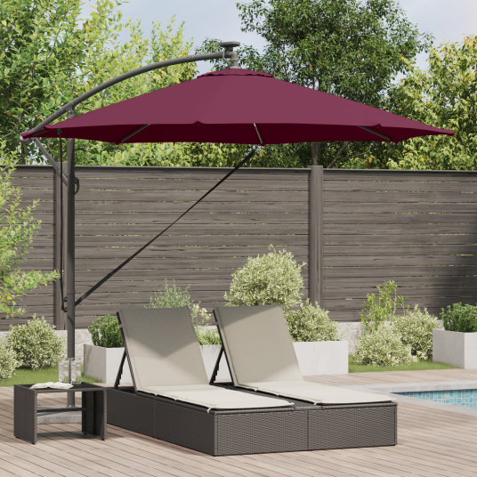  Kantilever bananparasol med lås Vinrød 294 x 294 x 248 cm