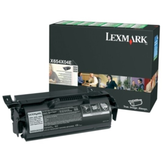 Lexmark X654X04E Tonerkassett svart 36.000 sider
