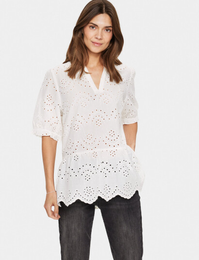 Saint Tropez Geleksasz Blouse - White - M Saint Tropez Geleksasz Blouse - White - M