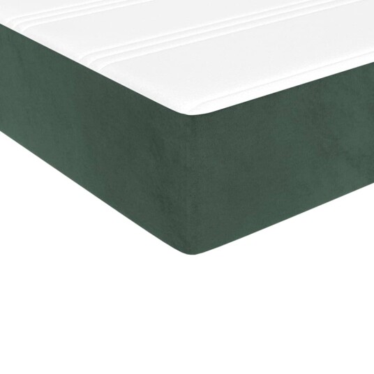 Madrass med pocketfjær mørkegrønn 80x200x20 cm fløyel 347691 Madrass med pocketfjær mørkegrønn 80x200x20 cm fløyel 347691