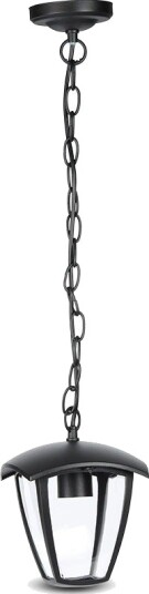 E27 hagelampe i aluminium IP44 utendørs sort 74cm høy uten lyskilde