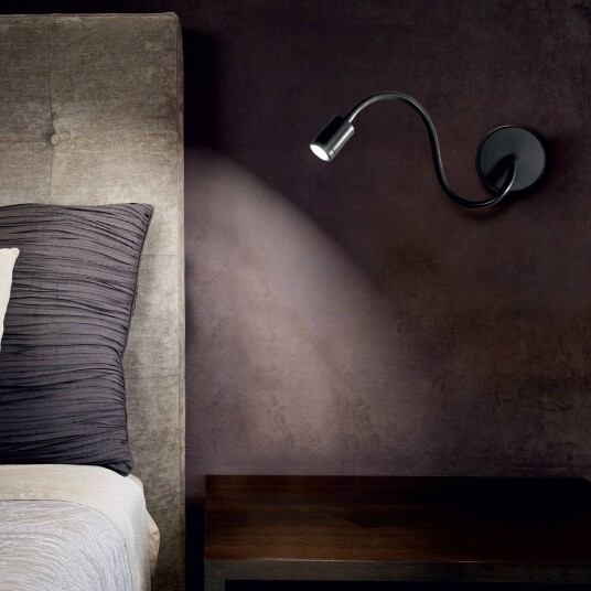 IDEAL LUX LED vegglampe Focus Sort Soverom Metall Moderne