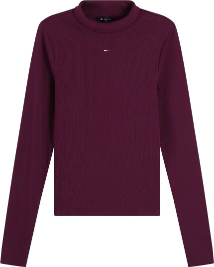 Tommy Jeans Tjw Essential Mock Neck CALYPSO BERRY XL