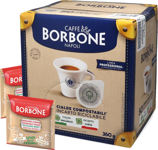 Caffè Borbone | Rossa Resirkulerbar innpakning 50 E.S.E. pods