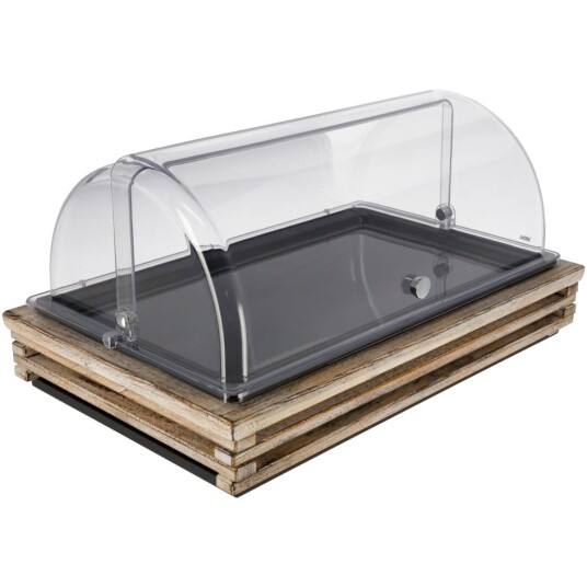 VEGA Buffetsystem komplett Natchez melamin svart GN 1/1; Størrelse GN 1/1, 57.5x37x27.7 cm (LxBxH); Vintagehvit/Transparent/Svart; Rektangulær