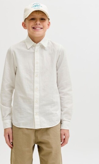 Jack & Jones Linskjorte Jjebreeze Linen Blend Hvit