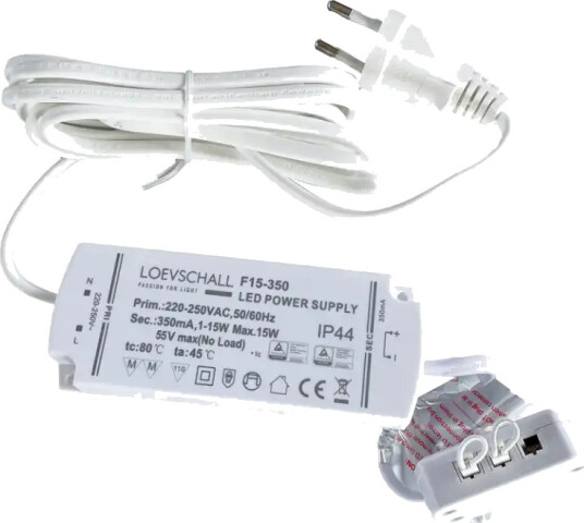 LED Driver 1-15W Dimbar m/Forgrener for 6 Stk ID-LED 350mA Spot