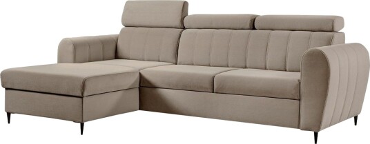 Hoffman Sofa med Sjeselong 3 seter   Beige