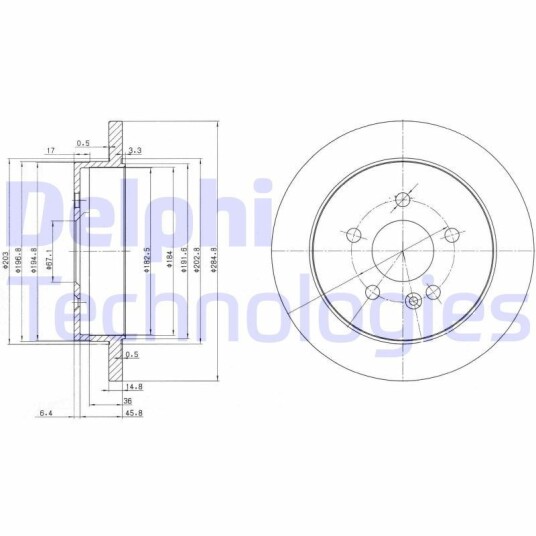 Bremseskive DELPHI BG3398