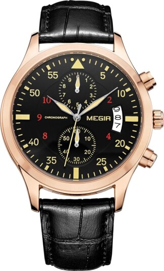 Megir Fighter Pilot Rose Gold Black