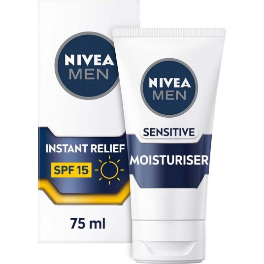 Nivea Men Sensitive Moisturiser Face Cream SPF15 75ml Nivea Men Sensitive Moisturiser Face Cream SPF15 75ml
