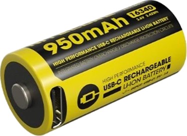 Nitecore NL169R 16340 Li-ion 950mAh USB-C Nitecore NL169R 16340 Li-ion 950mAh USB-C