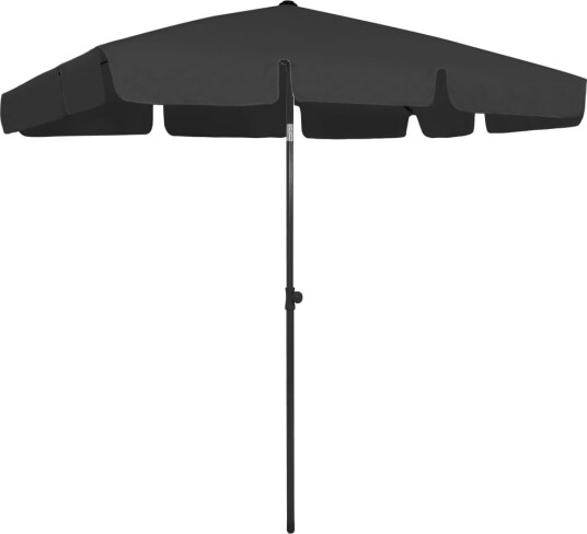 vidaXL Strandparasoll svart 200x125 cm vidaXL Strandparasoll svart 200x125 cm