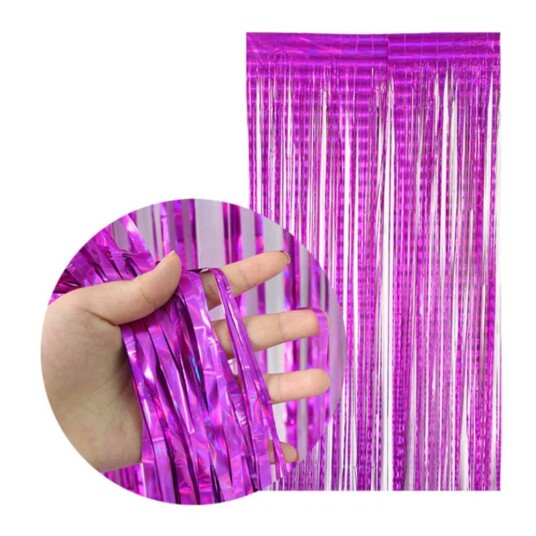 Glitter Drapery Metallic Pink 3-Pack til fest bursdag Glitter Drapery Metallic Pink 3-Pack til fest bursdag