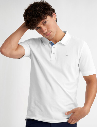 Calvin Klein Golf Quad Polo - White - XXL