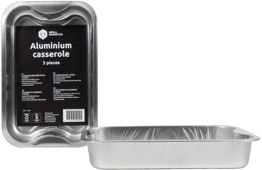 BBQ Aluminium casserole 3pc Grill Fanatics 30 x 20 x 6cm