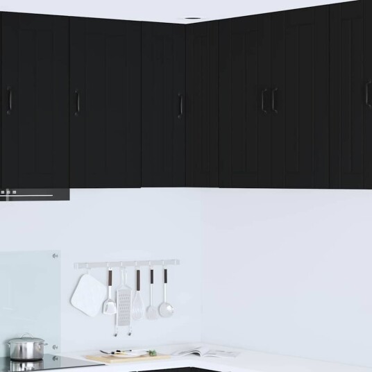  Kjøkkenskap Svart 57 x 57 x 80 cm Konstruert tre