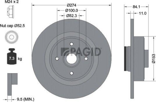 PAGID 55232NC Bremseskive