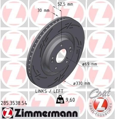 ZIMMERMANN 285.3538.54 Bremseskive