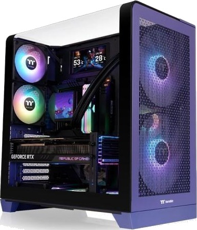 Thermaltake Midi Tower Kabinett CA-11F Blå med Herdet Glass Thermaltake Midi Tower Kabinett CA-11F Blå med Herdet Glass