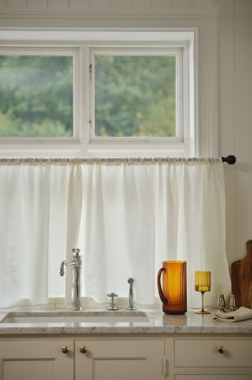 Jotex Kafégardin Linblanding naturhvit LILL 219858601473