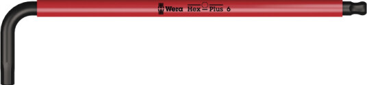 Wera Sexkantnyckel Med Kula 6mm, Multicolor