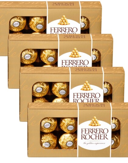 8 stk 8 pakninger med Ferrero Rocher Sjokoladekonfekt i Gaveeske   Hel Eske 800 gram