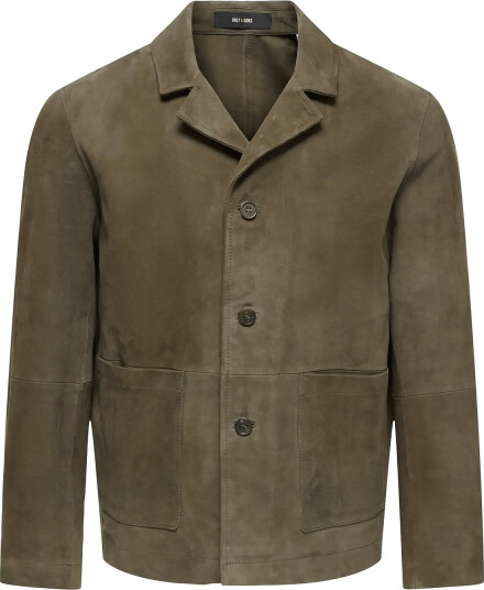 ONLY & SONS Onsdrew Suede Jacket Otw Frml Brown S