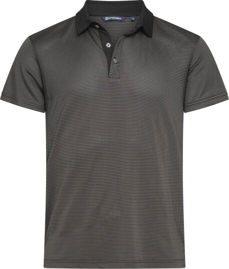 Cutter & Buck Virtue Polo Stripes Svart Golf pologenser herre Svart (99) Small
