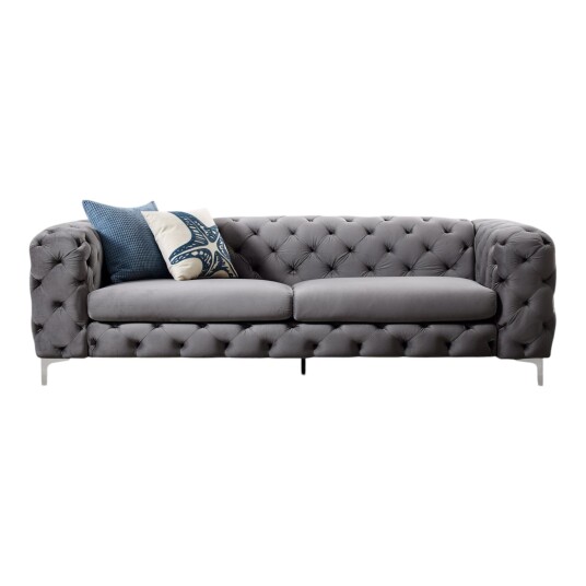 A-Møbler Bella sofa grå velour