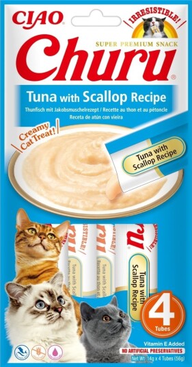 Churu Creamy Tunfisk Med Kamskjell 4X14 G