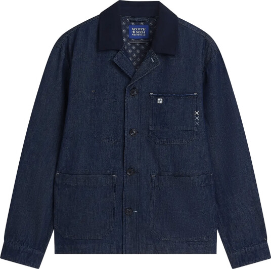Scotch & Soda Denim Workwear Overshirt Navy M