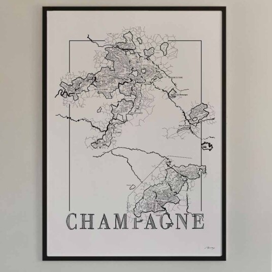 Brushery Vinplakat Champagne 50x70cm