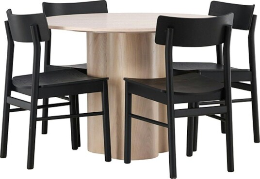 Venture Home Spisegruppe Venture Home Olivia Ø 110 cm med 4 Montros Stoler GR23071