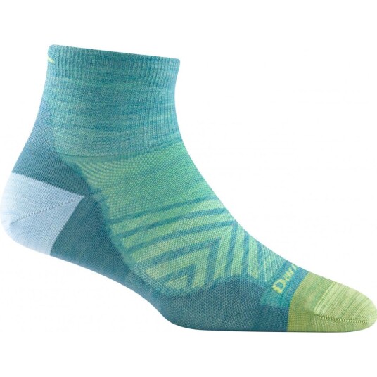 Darn Tough Run 1/4 W Ultra -Lightweight, Aqua, SMALL