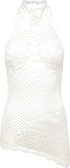 Gina Tricot Halterneck Knitted Singlet White L