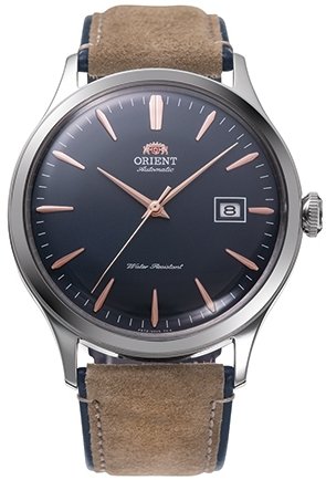 Orient Herreklokke RA AC0P02L10B Bambino Blå/Lær Ø42 mm