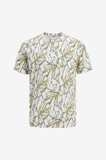 Jack & Jones Junior T skjorte Jorsplit Aop Tee SS Crew Neck Jnr Hvit